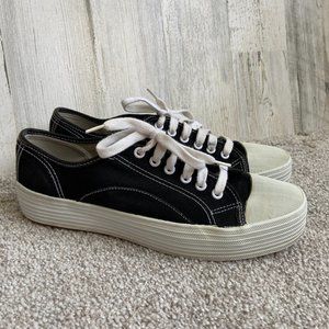 CLEARANCE! KEDS Women's Size 10 Black Canvas Platform Sneakers Lace Up